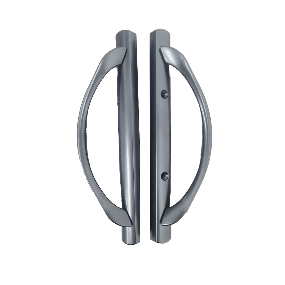 (DH-588-G) Amesbury Truth Handle Set For Doors, 3-15/16" Hole Space- Grey - Garage and Sliding Door Hardware
